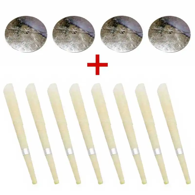 12pcs Круглый ароматерапия Ушная свеча ушной очиститель Hopi Ушная свеча средство длоя удаления воска Рог ушной Заушник лоток индийский свеча аромат - Цвет: 12pcs
