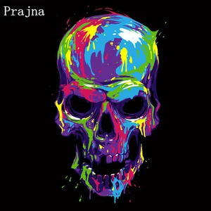 Термонаклейки Prajna в стиле черепа для одежды, термонаклейки, термонаклейки для одежды, футболок