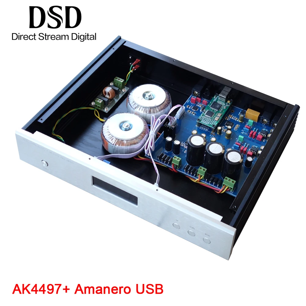 Weiliang аудио DC100 Amanero USB DAC AK4118 AK4497 декодер DSD аудио усилитель