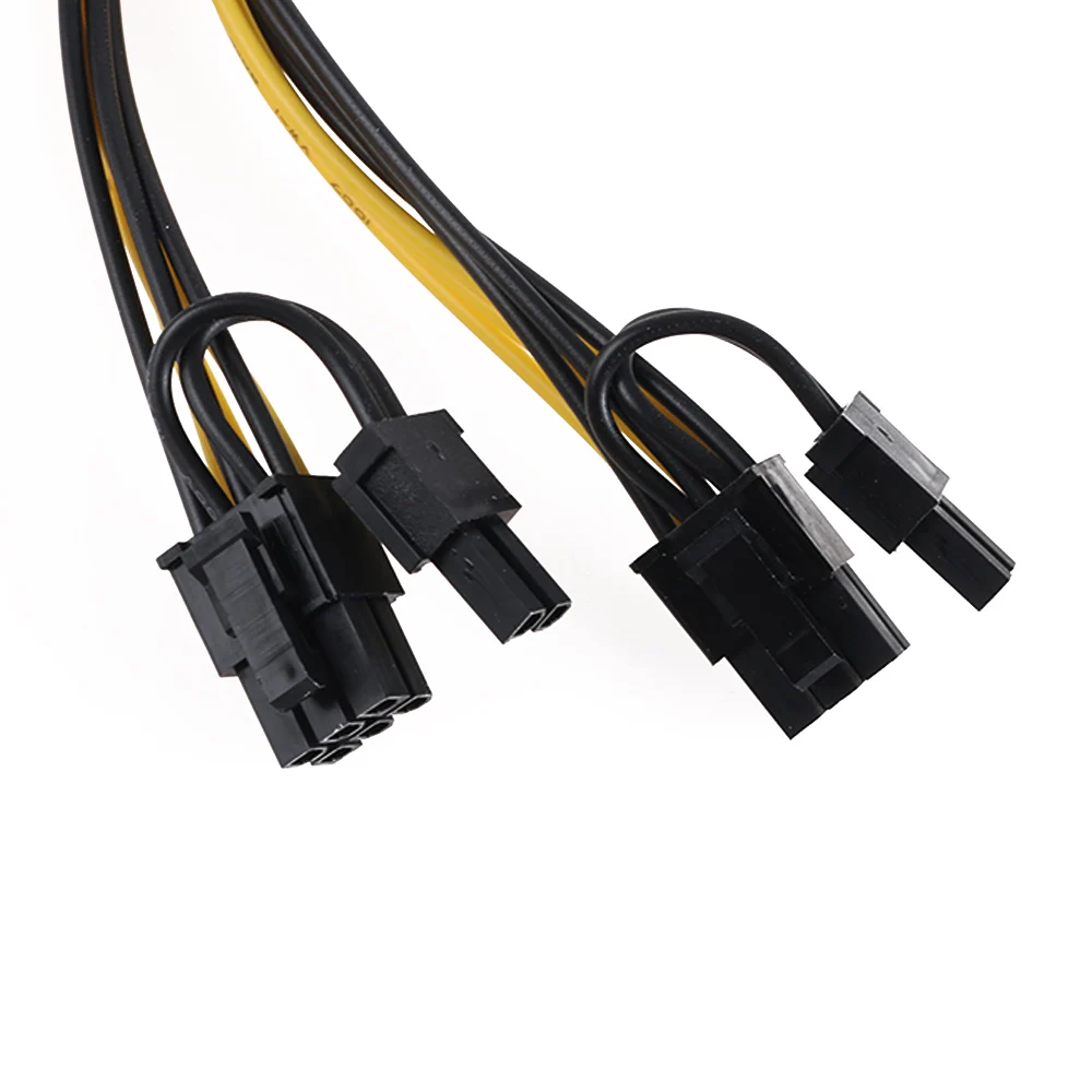 1 шт. 6 Pin PCI E модуль Женский к двойному 8 + 2P папа видео карта адаптер питания кабель