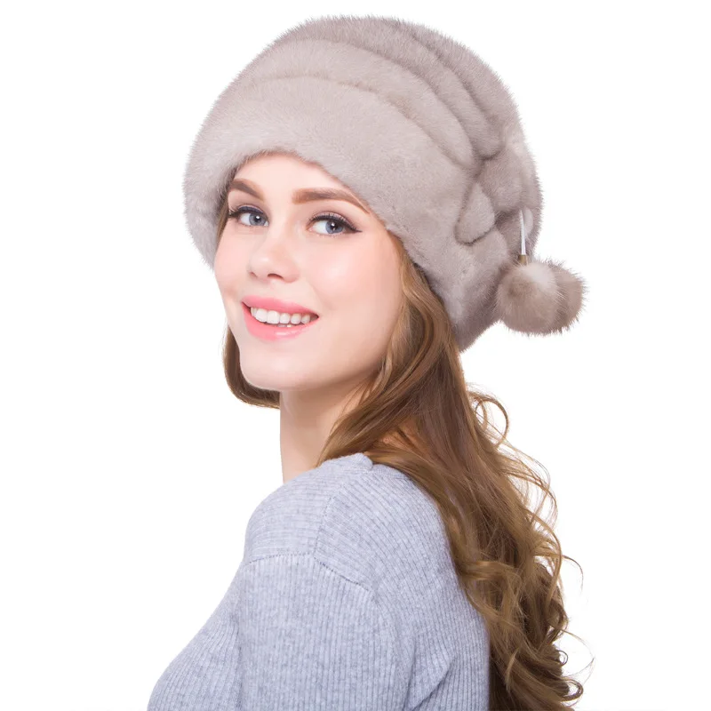 Роскошные русские женские шапки из меха норки оптом шапочки головные уборы