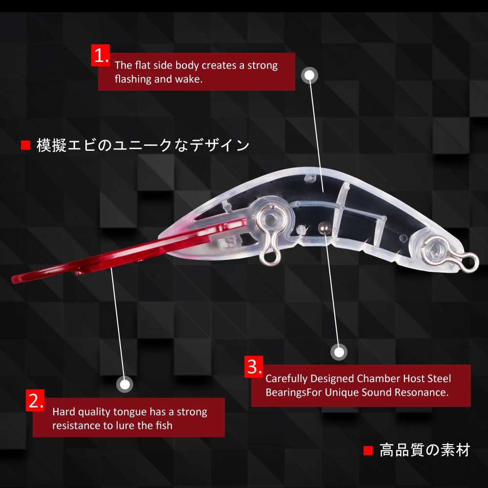 Фото LUSHAZER Рыболовная Приманка minnow креветка 80R приманка 19 г 80 мм crankbait iscas artificiais para pesca VIB воблер, твердая приманка №3