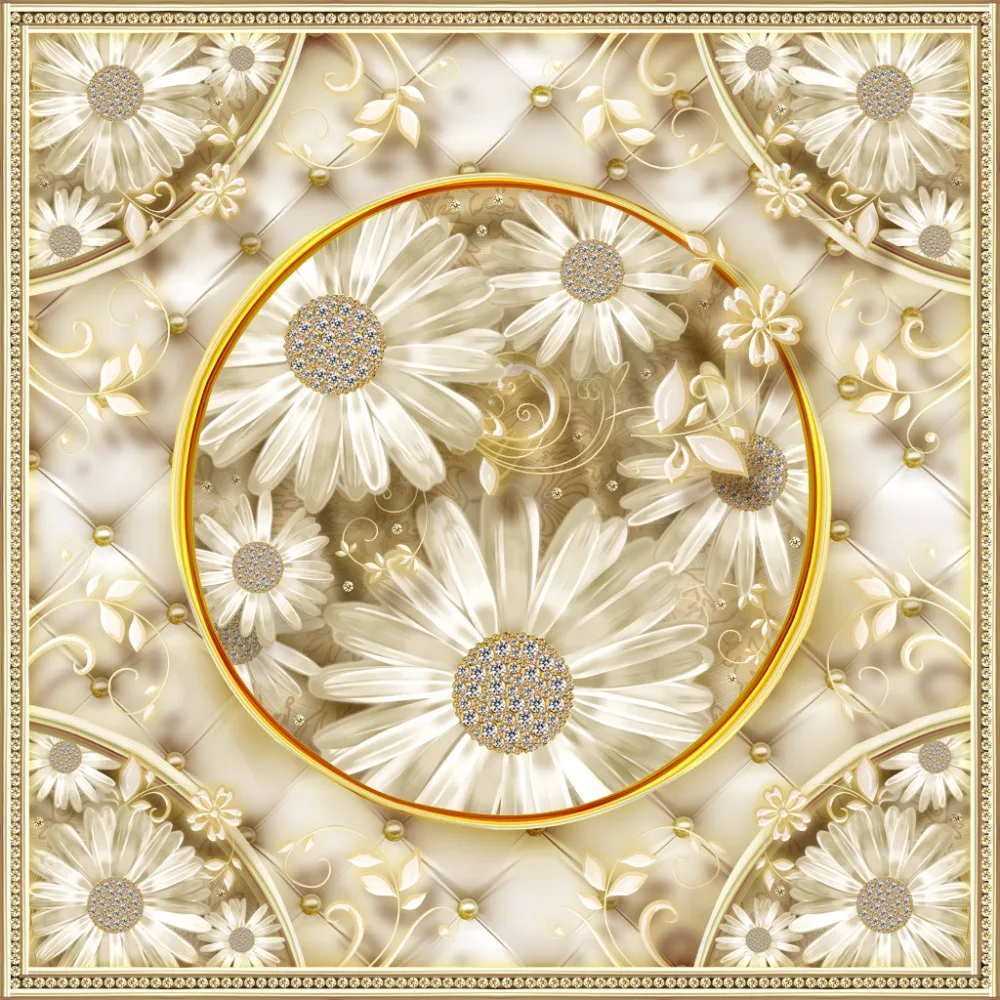 European Luxury 3D Curtain Blackout Living Room Bedroom Window Drapes Flower Design Wedding Girls Curtains | Дом и сад