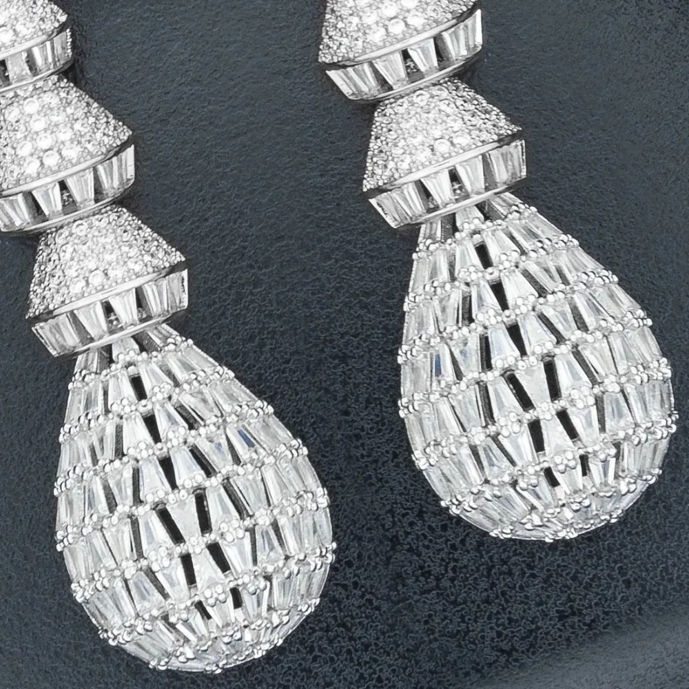 Женские серьги ModemAngel модные роскошные медные из бамбука с фианитом AAA для