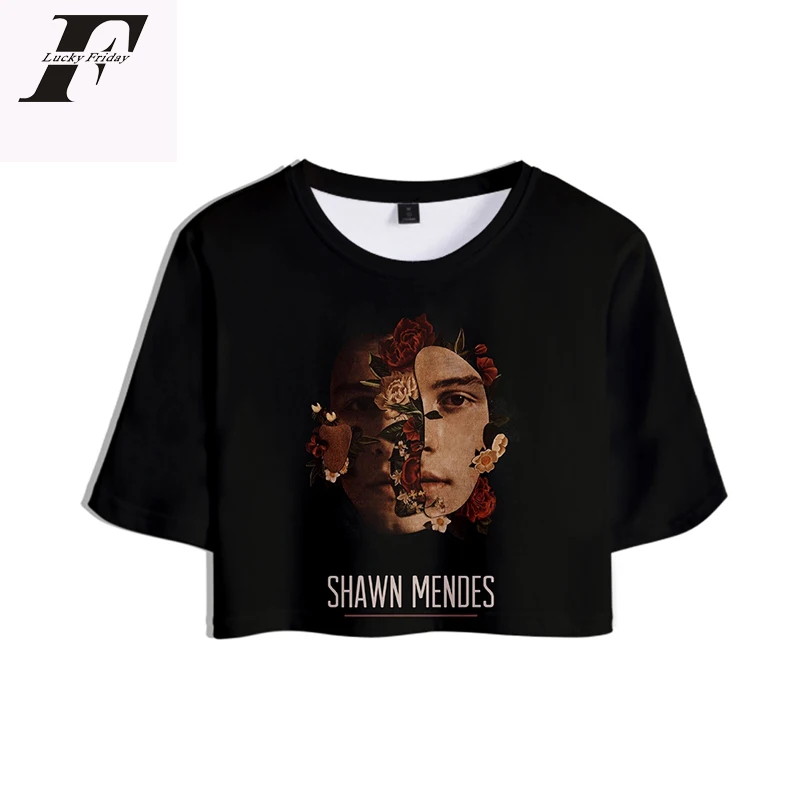 Shawn Mendes Объёмный рисунок (3D принт) футболка с короткими рукавами для женщин