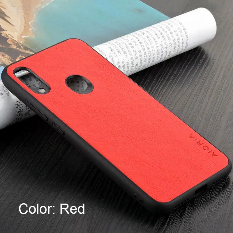 Red Для Xiaomi Redmi note 7 чехол высокого качества из искусственной кожи жесткий чехол из поликарбоната чехол s для Xiaomi Redmi note 5 6 7 pro coque funda - Цвет: Red