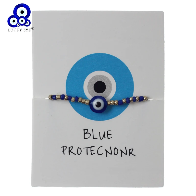 Lucky Eye Beaded Bracelet Colorful For Women Men Jewelry Bohemian Lobster Clasps CN115 | Украшения и аксессуары