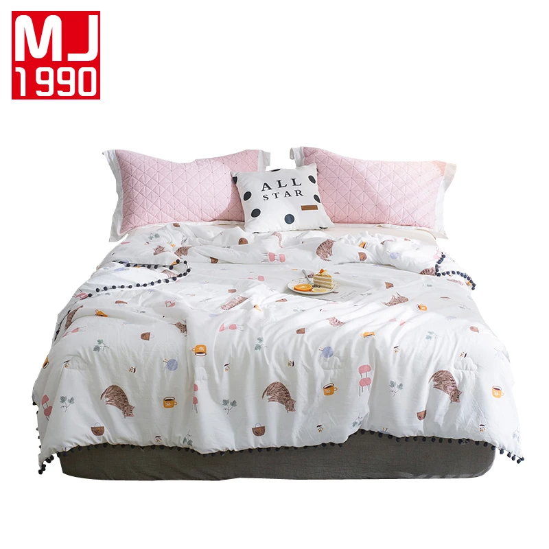 100% полиэстер мыть хлопок Лето Стёганое одеяло Европа легкий кровать s комплект