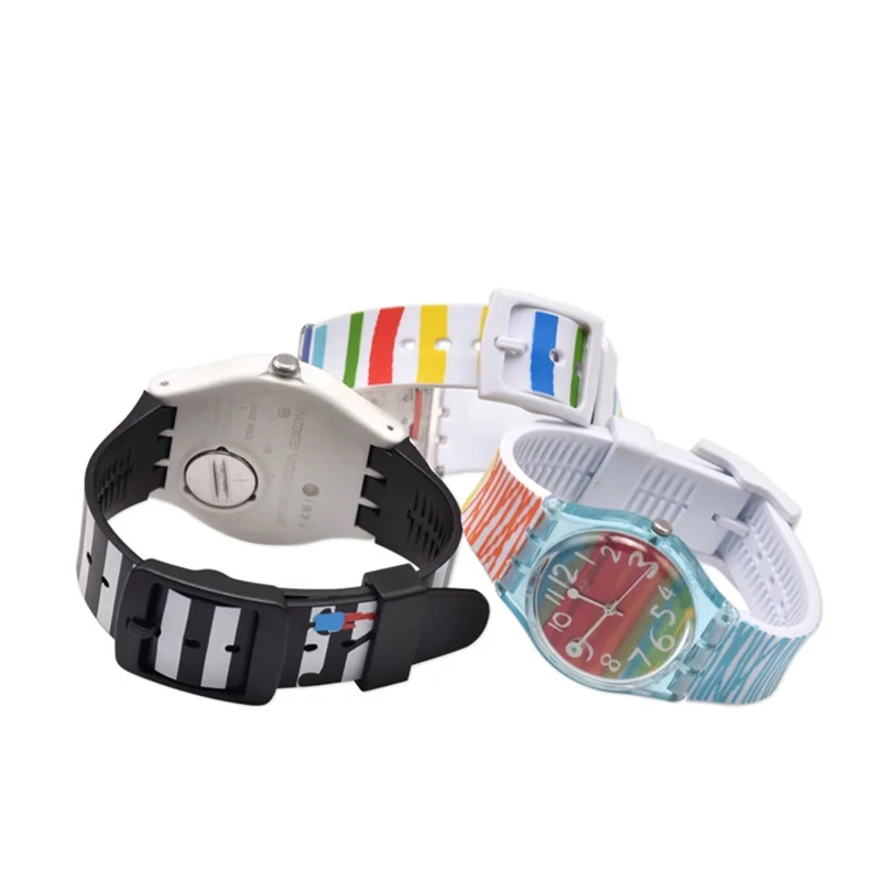 Модные спортивные ремешки для часов Swatch, Силиконовый водонепроницаемый резиновый ремешок для часов 16 мм 17 мм 19 мм, сменные мужские ремни для мужчин и женщин