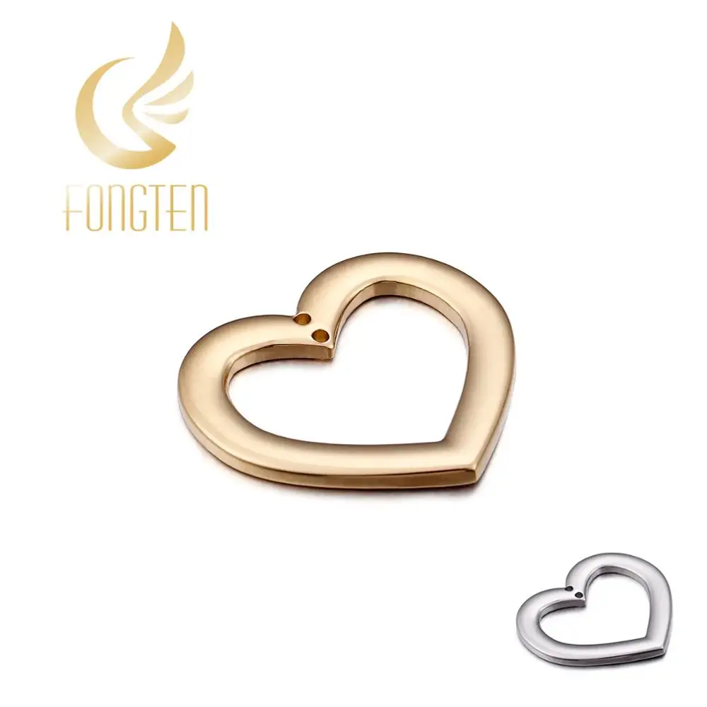 

5pcs/lot 36*64mm Love Sweet Heart Charms Stainless Steel Connectors Crafts For Jewelry Making DIY Accessories Charm Pendant