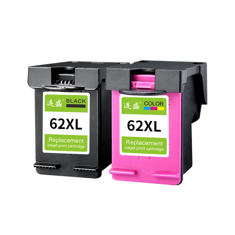2 шт. 62XL пополнен картридж Замена для HP 62 XL совместимый Envy 5640 Officejet 200 5540 5740 5542 7640 |