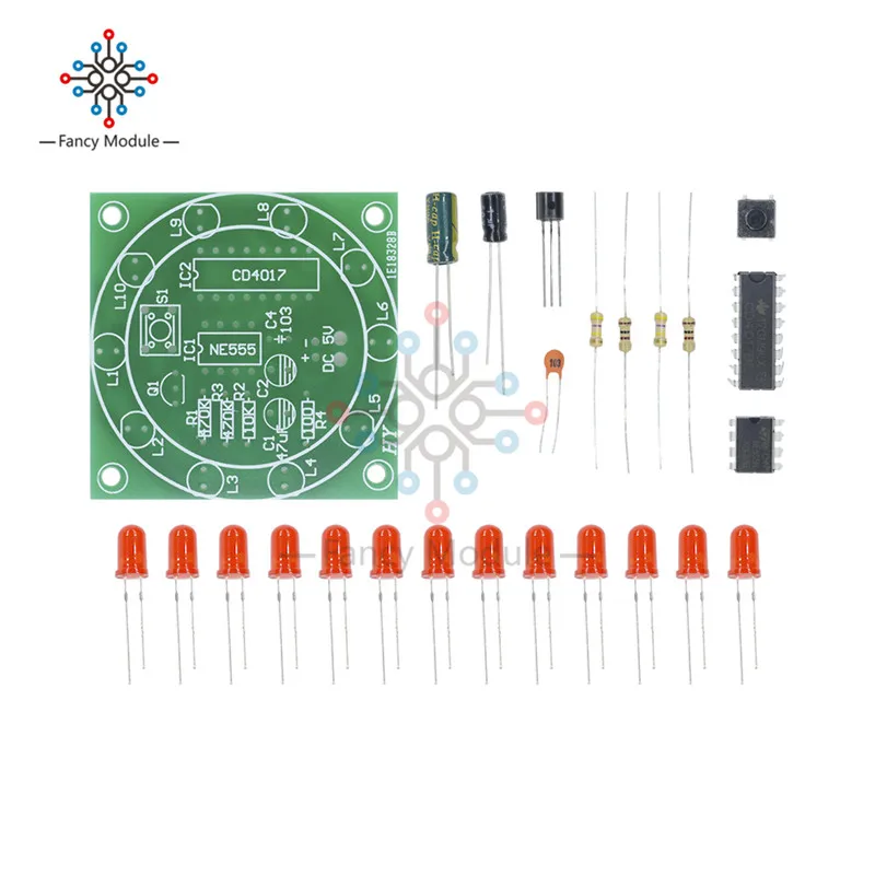 Lucky Rotary Kit электронный набор CD4017 NE555 самостоятельный светодиодный светильник