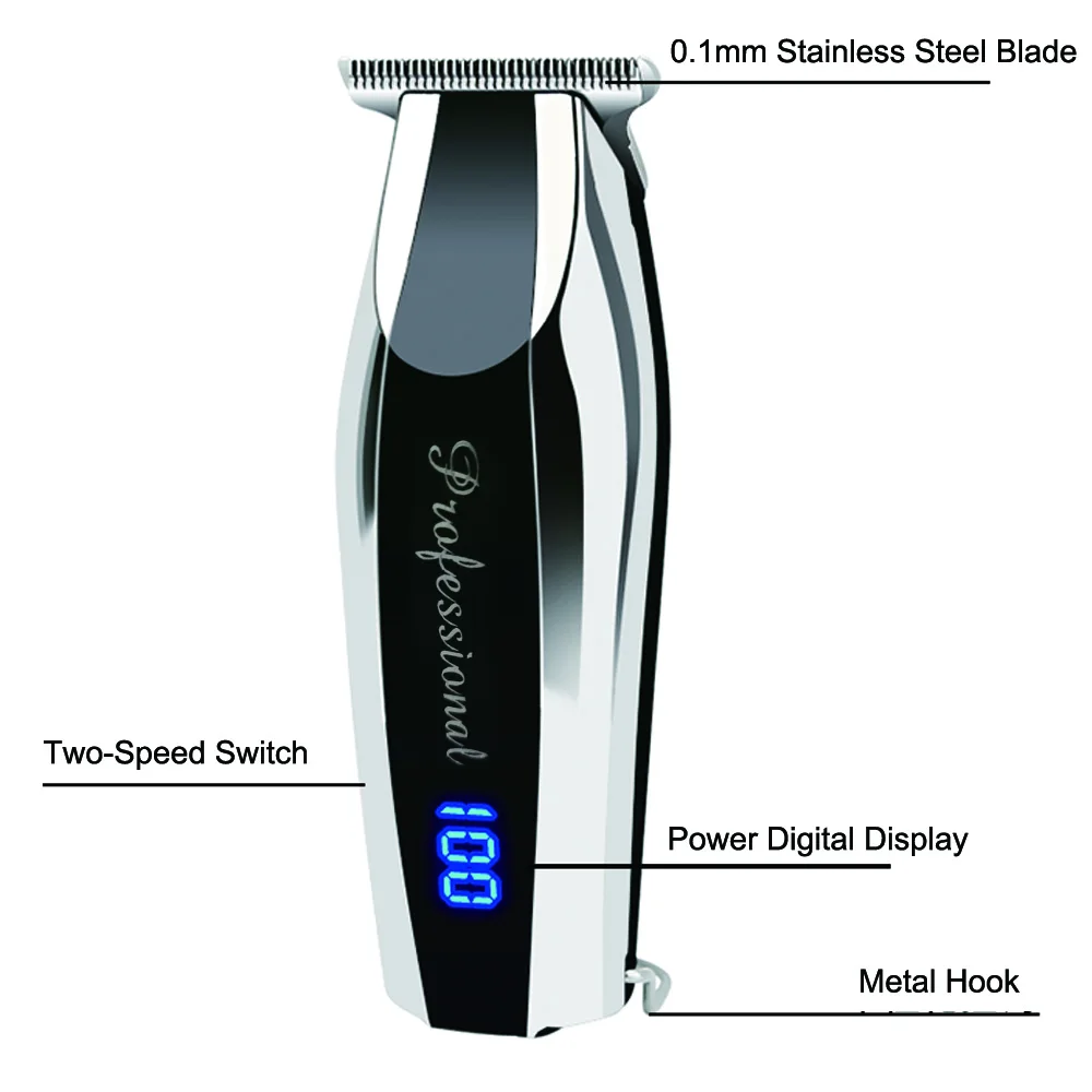 Профессиональная машинка для стрижки волос PULIS, мощный электрический триммер для волос с цифровым дисплеем, домашний инструмент для парикм... от AliExpress WW