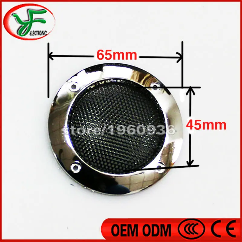 50 шт./лот серебристый черный 2 дюйма 65 мм решетка динамика лицевая панель сменная