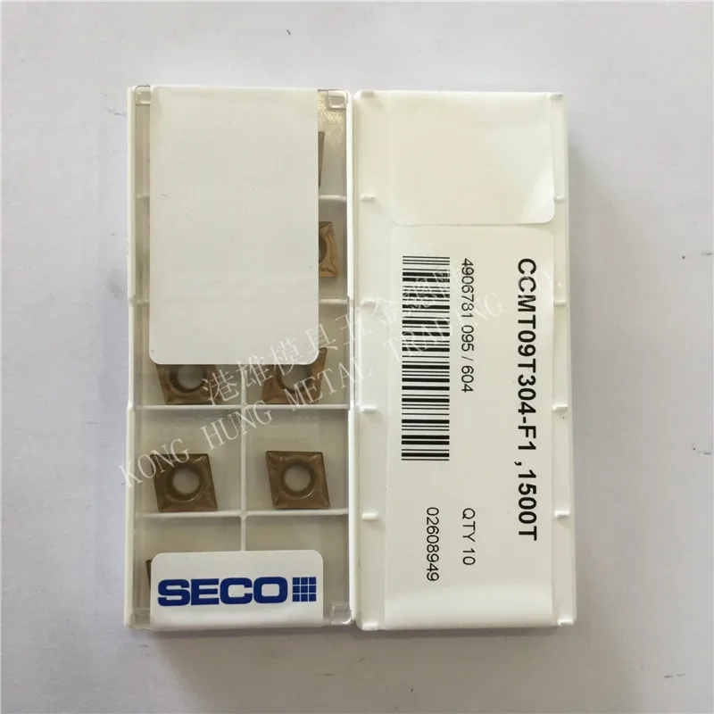 CCMT09T304 F1 1500T оригинальные твердосплавные вставки Seco токарные инструменты 10