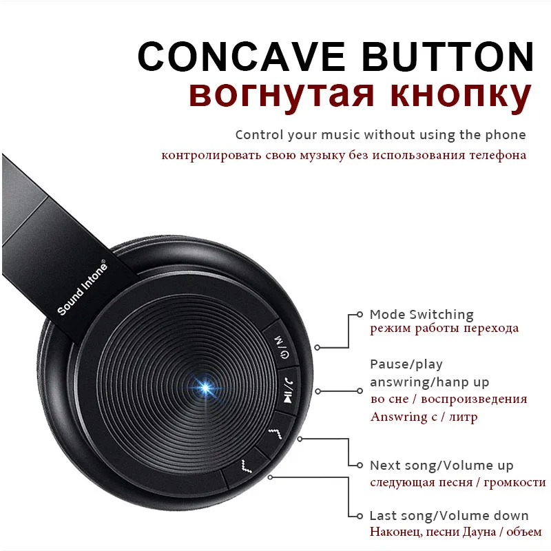 Звуковая модуляция P30 Bluetooth наушники С микрофоном карты памяти музыка мощные басы