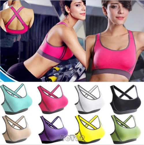 New Women Yoga Bra Top Fitness Seamless Racerback Padded Sports Tank | Спорт и развлечения