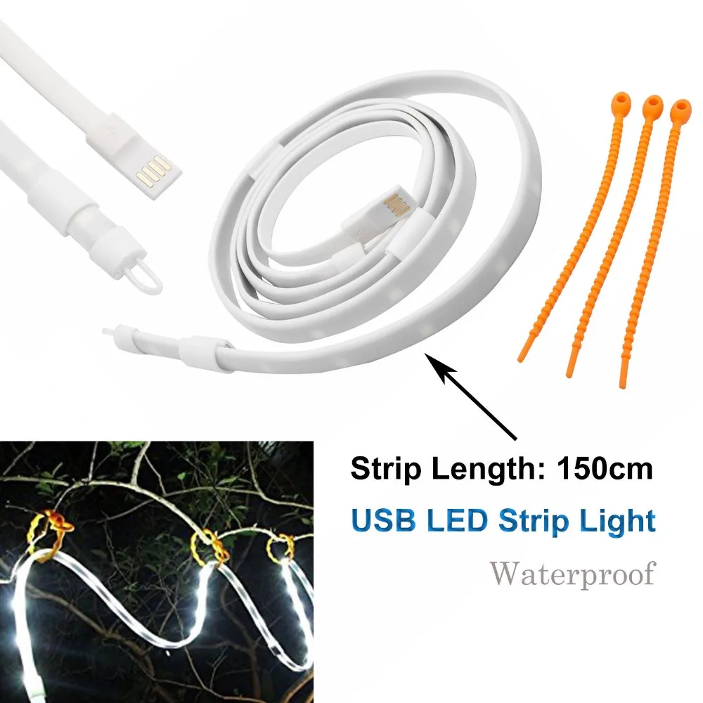 Портативный светодиодный фонарь для кемпинга с питанием от USB 5050 светильник вая