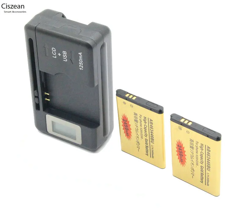 Аккумуляторы AB463446BU для Samsung SGH-E251 SGH-E258 SGH-E350 SGH-E428 SGH-E500 2450 мА/ч 2 шт. в комплекте с