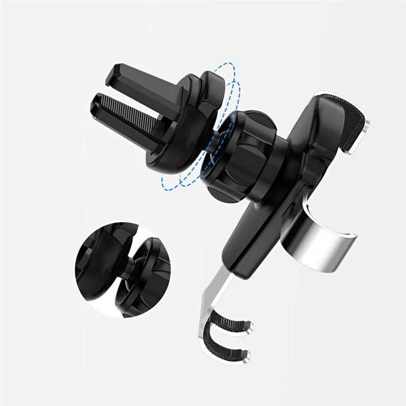 Gravity Car Smartphone Holder Air Vent Clip Mount Universal 360 Rotating Cell Phone Metal Stand Mobile Support | Мобильные телефоны