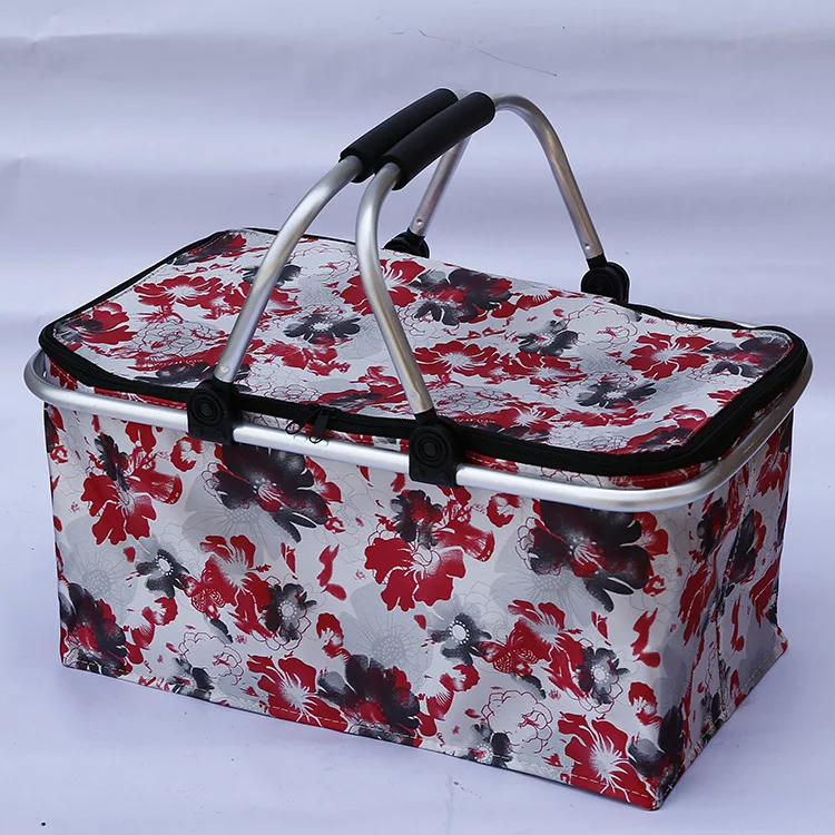 

insulation picnic basket , floral cooler eco bag