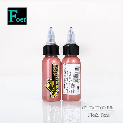 Flesh Tone OG набор для татуировки боди-арт набор чернил Dinamic 1 oz/30 ml бело-серый Пигмент Макияж Pigmento Maquiagem Tinta спрей Encre Tatouage Goochie - Цвет: Flesh Tone