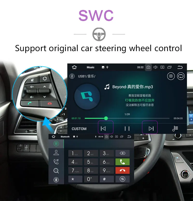 Android 9,0 автомобильный Радио мультимедийный плеер для hyundai Santa Fe /Tucson Автомагнитола gps Навигация стерео