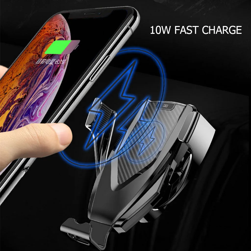 Автомобильное беспроводное зарядное устройство Qi для iPhone XR XS Max X 8 10 Вт|Зарядные