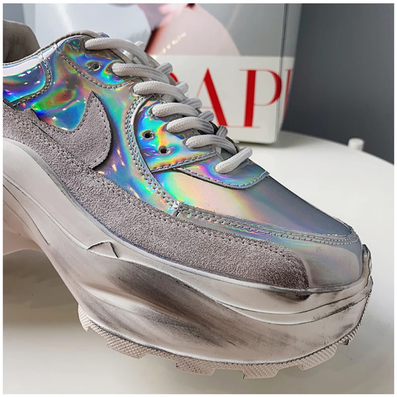 2019 весенне Осенняя обувь женская на платформе женские повседневные туфли