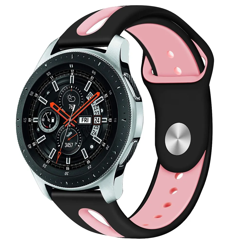 Мягкий силиконовый перфорированный сменный спортивный ремешок для часов Samsung Gear