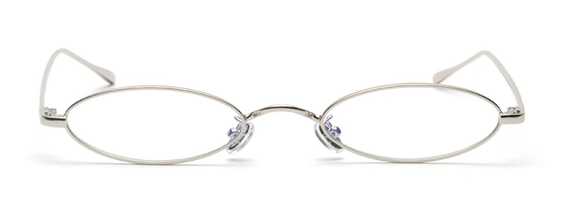 silver with clear Kachawoo, Ретро стиль, маленькая оправа, солнцезащитные очки для мужчин, овальная металлическая оправа, золотой красный цвет, мужские ретро очки, для женщин,, uv400 - Цвет линз: silver with clear