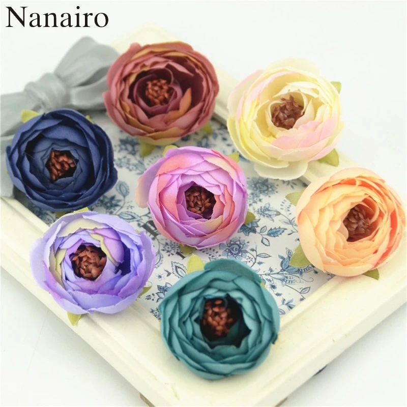 5 шт. 4 см искусственный бутон из шелка для скрапбукинга|flowers mother|flower hedgeshead spotlight |