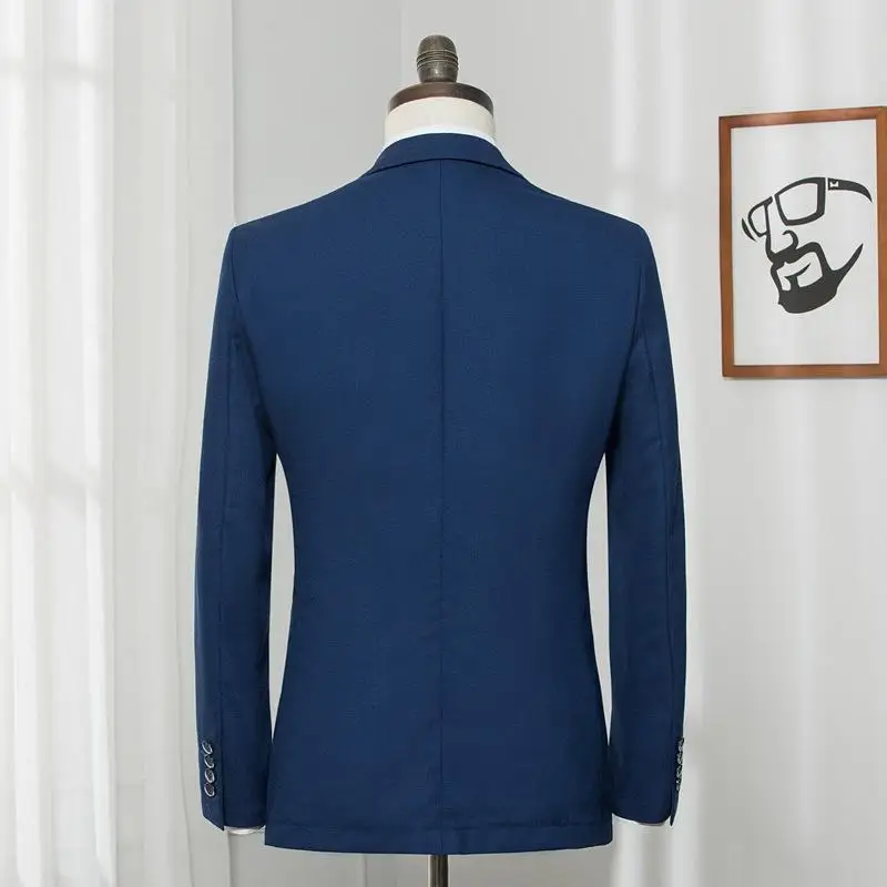 Мужские костюмы пальто модный весенне осенний однотонный хлопковый