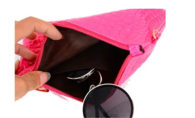 

New handbag tide 2018 summer models packet shoulder bag ladies bright skin crocodile pattern Messenger Bag Women's handbags