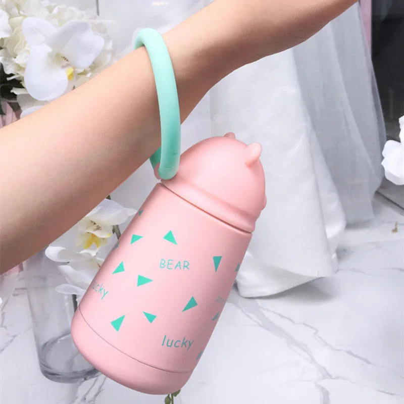 Термос с мишкой 300 мл кружка для кофе вакуумный стакан термос изоляцией из