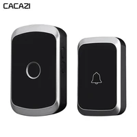 cacazi wireless waterproof doorbell 300m remote us eu uk plug led flash home cordless door bell chime 1 2 button 1 2 receiver