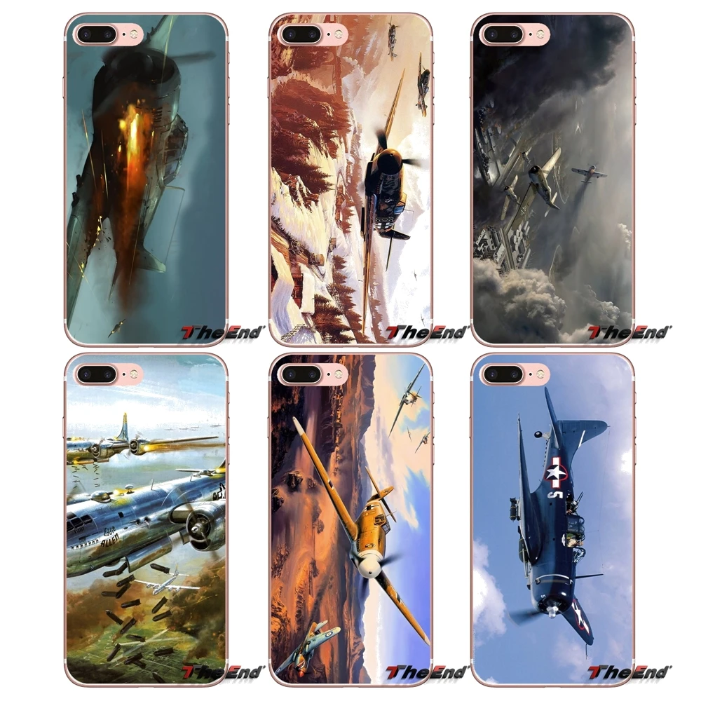 Мягкие прозрачные чехлы для Apple iPhone X 4 4S 5 5S SE 5C 6 6S 7 8 Plus 6sPlus 6Plus 7plus 8plus wii Plane bomber |