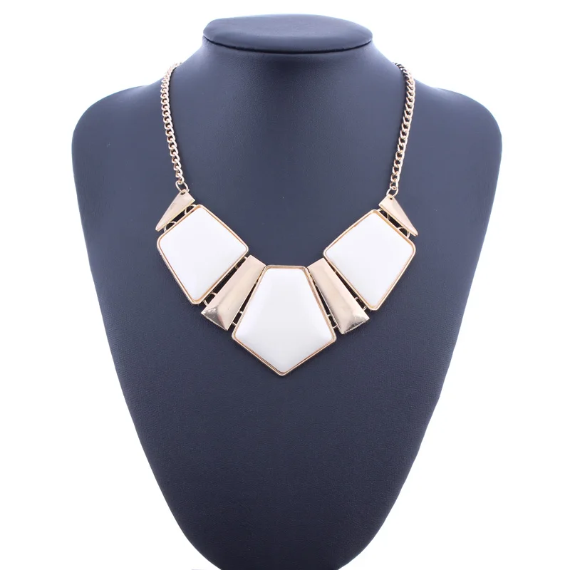 Seblasy 7 цветов Новая мода Золотой цвет геометрический акриловый воротник колье