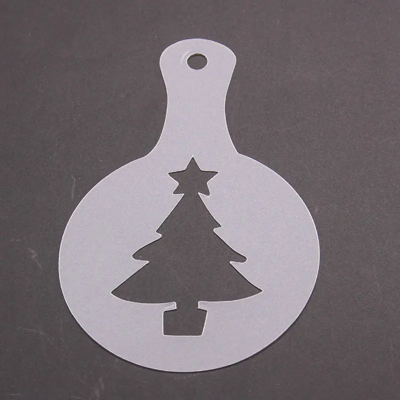 8 шт./компл. Рождественские Свадебные трафареты для кофе художественные шаблоны