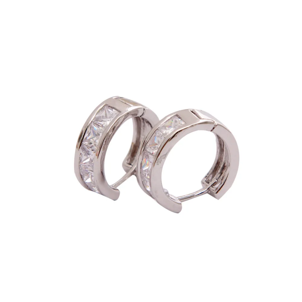 Роскошные маленькие круглые Австрийские Прозрачные Серьги CZ для женщин модные