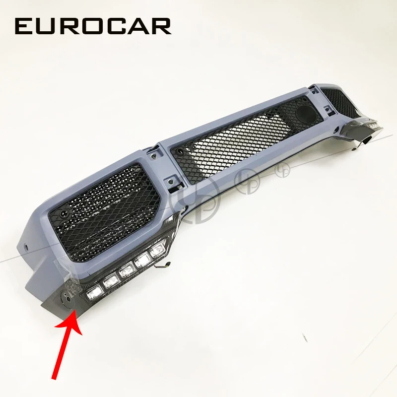 G CLASS W463 передний угловой губа для G63 G65 нижний СВЕТОДИОДНЫЙ w463 сплиттер углеродный