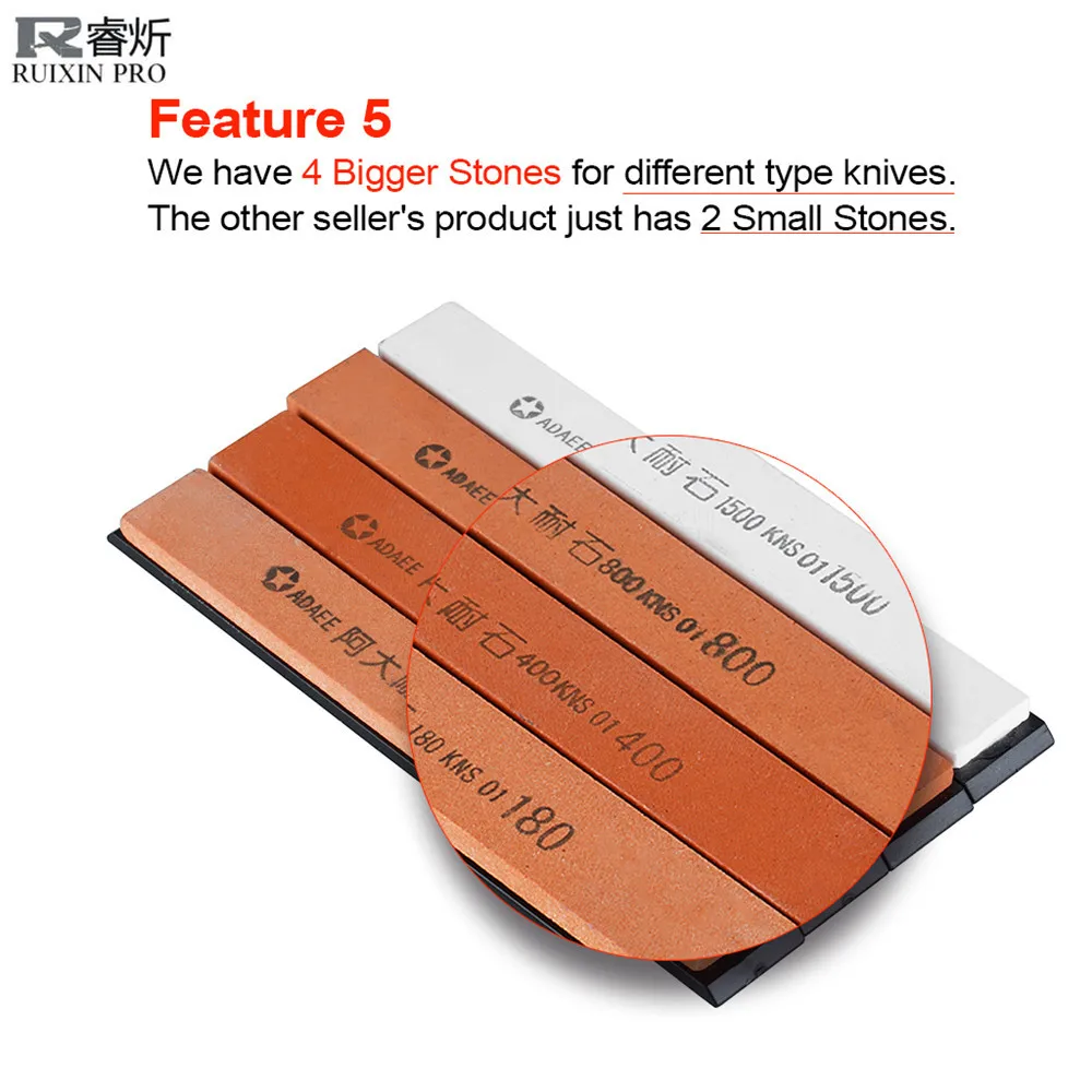 Точилка для ножей Ruixin Pro профессиональная система заточки кухонных 4 шт.