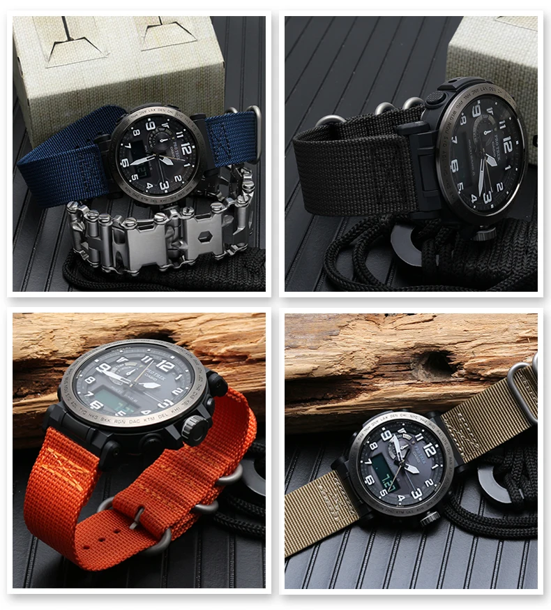 Высококачественный ремешок для часов CASIO PRG-600YBE-5 PRW-6600 мужские часы нейлоновый ремешок резиновый браслет
