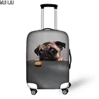 Индивидуальные изображения милые животные Мопс Собака Печать чемодан Крышка эластичный водонепроницаемый дорожный Багаж защитный Пылезащитный Чехол для багажа набор