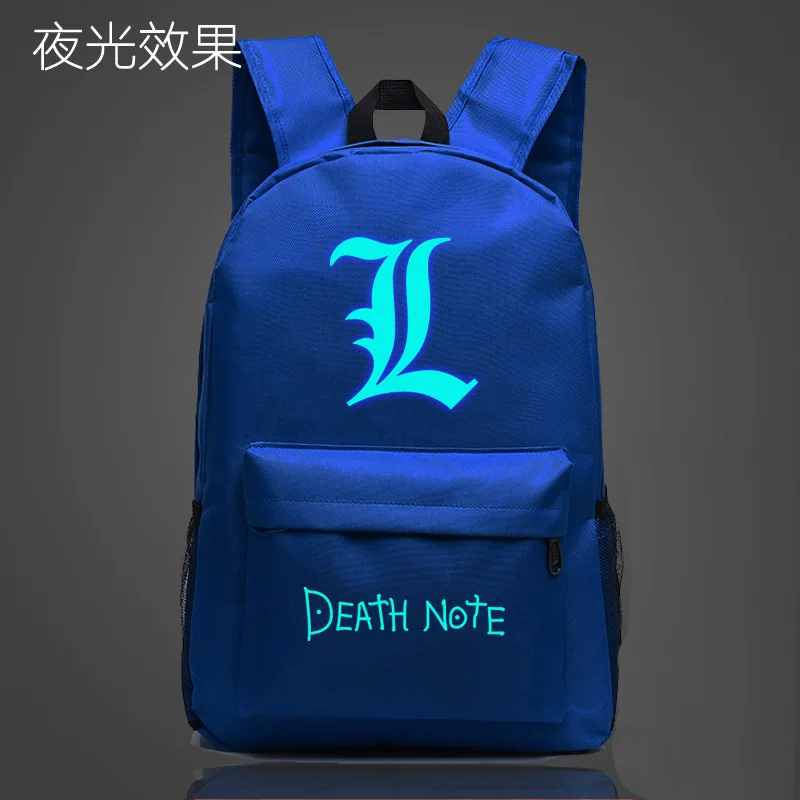 Высокое качество Lumious Death Note Рюкзак для мальчиков и девочек школьные сумки для подростков Оксфорд рюкзаки супер качество
