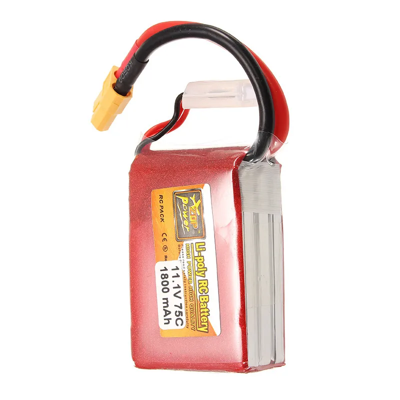 Перезаряжаемые Lipo Батарея ZOP Мощность 11 1 V 1800 mAh 75C 3 S XT60 Plug|xt60 plug|11.1v 1800mah3s lipo battery |