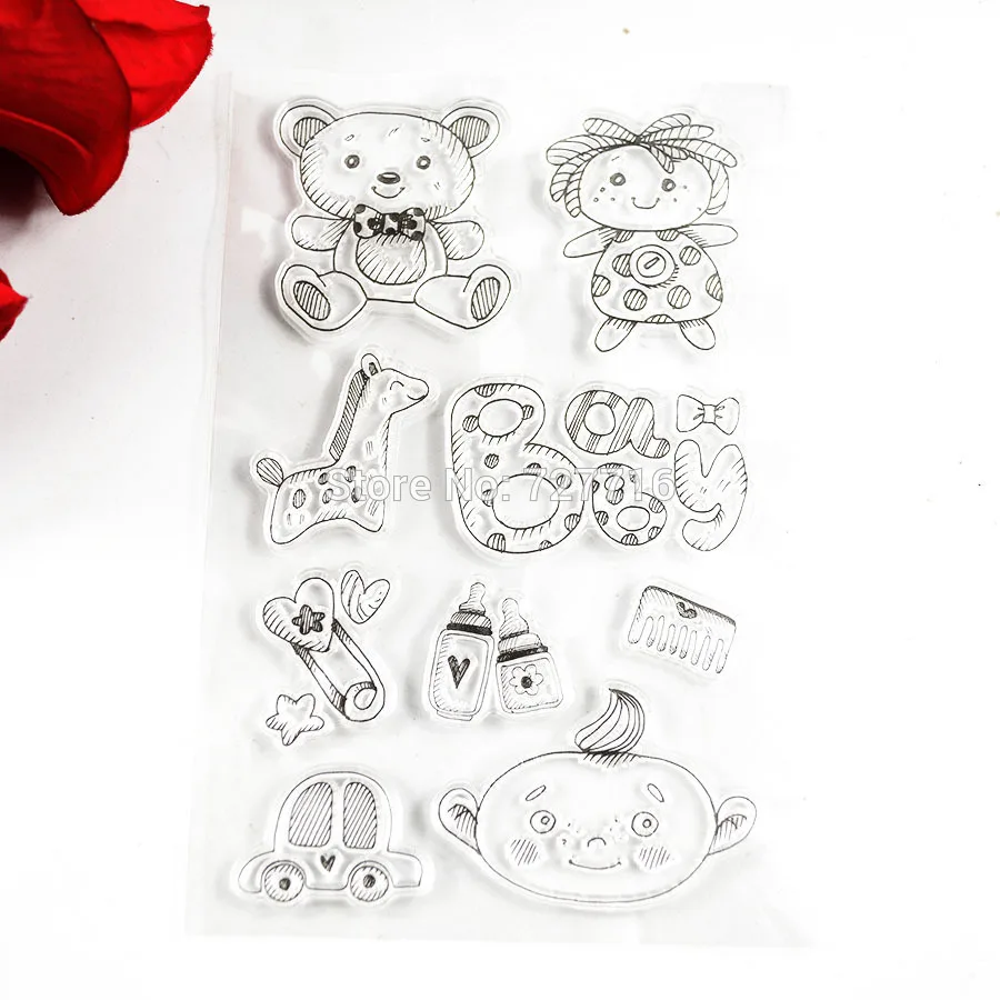 baby bear Transparent Clear Stamps / Silicone Seals for DIY scrapbooking photo album/Card Making | Дом и сад
