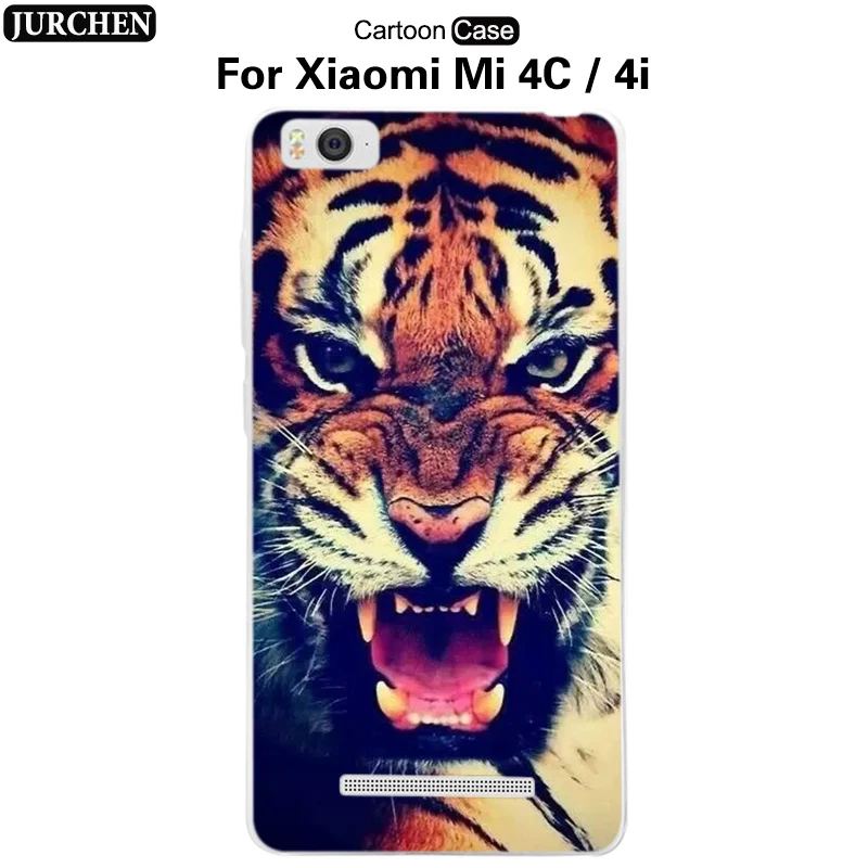 JURCHEN чехол для Xiaomi Mi 4C Mi4C милый мультяшный Мягкий силиконовый 4i Mi4i 5 0 дюймов