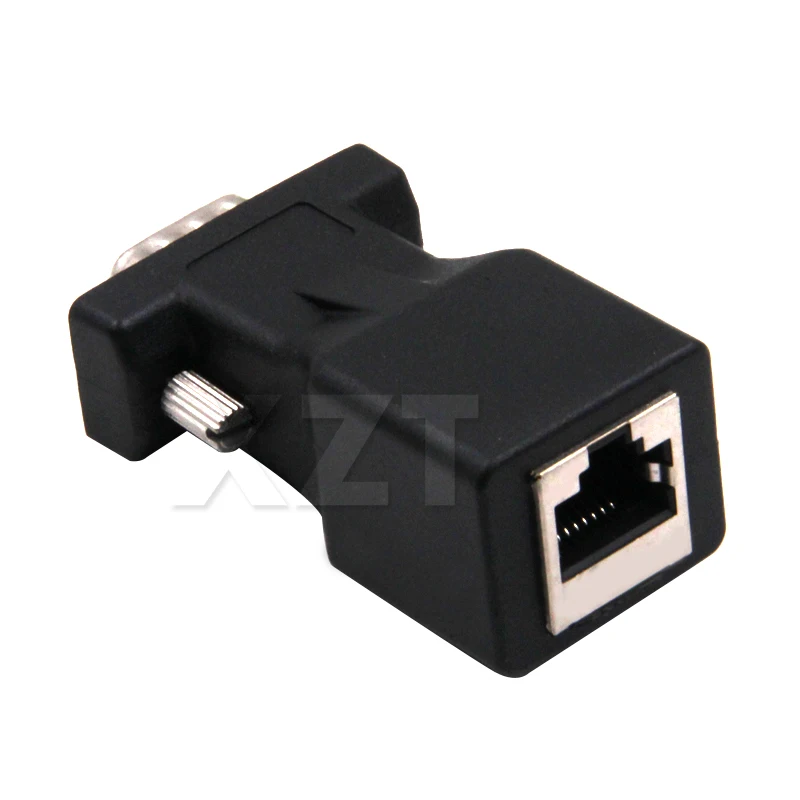 PZ 1 пара VGA удлинитель Мужской Женский к LAN RJ45 CAT5 CAT6 20 м сетевой кабель адаптер