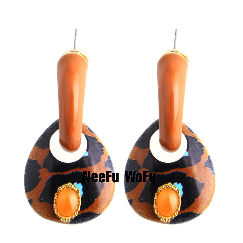 Серьги NeeFu WoFu в форме капли воды с тигром большие серьги подвески из цинкового